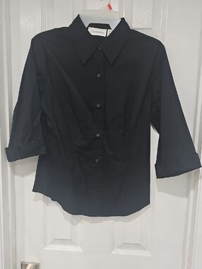 Chadwicks Black Button-Down Shirt